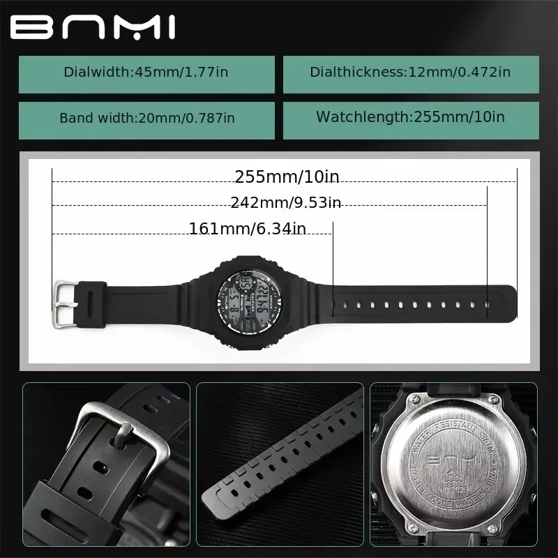 ساعت مچی دیجیتال مردانه بنمی مدل NO8