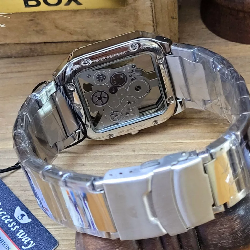 ساعت مچی عقربه‌ای کوارتز مردانه مدل پشت شیشه ای موتور پیدا کد n2