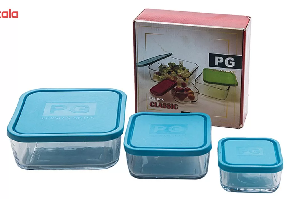 ظرف نگهداره غذا بلور کاوه مدل Classic بسته 3 عددی