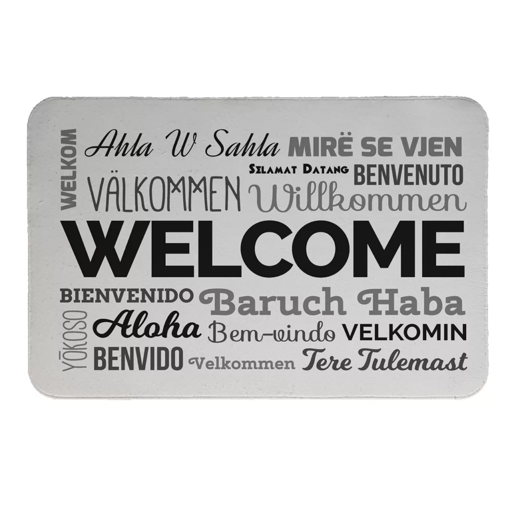 پادری طرح welcome کد 8483 سایز 80 × 50 سانتی متر