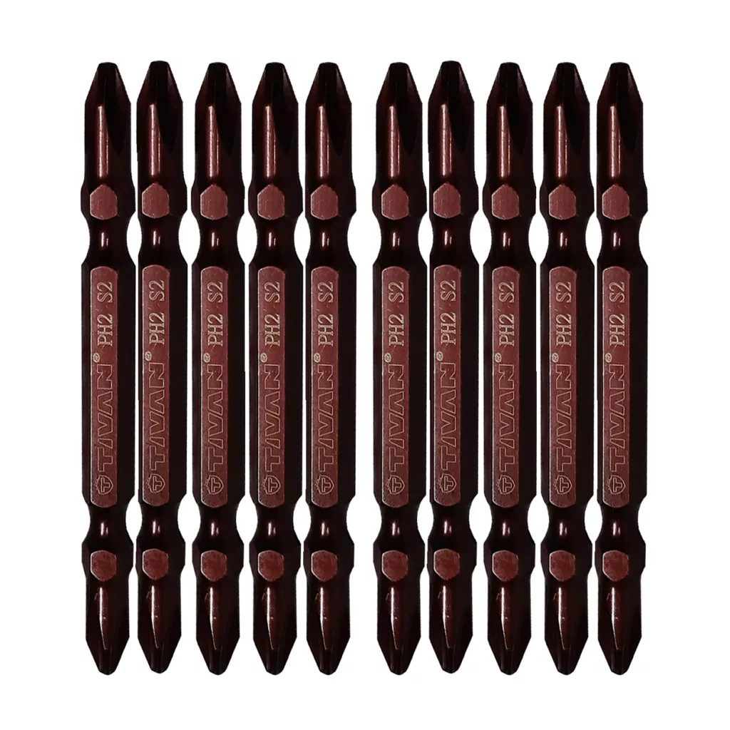 سری پیچ گوشتی دو سر چهار سو تیوان مدل HT – 002 مجموعه ده عددی