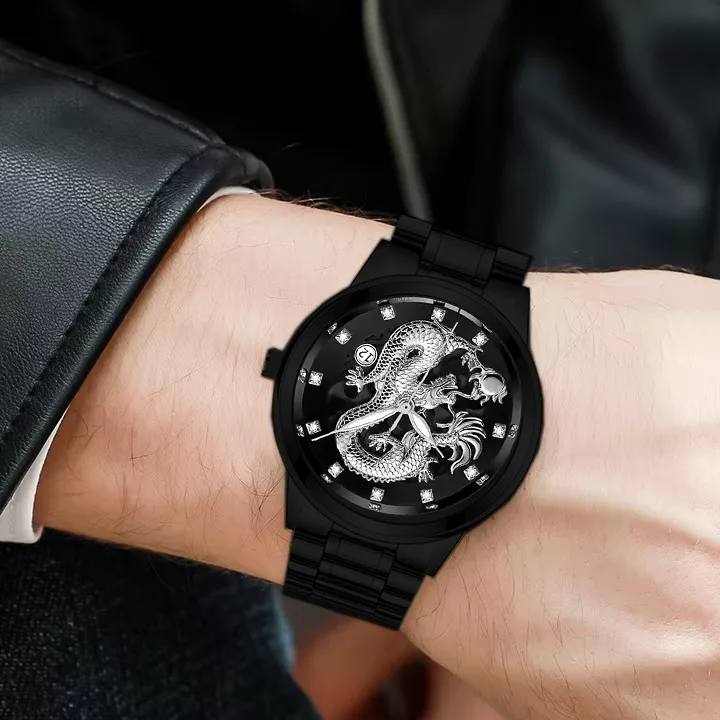 ساعت مچی عقربه‌ای مردانه کوارتز مدل دراگون کد MESHKI