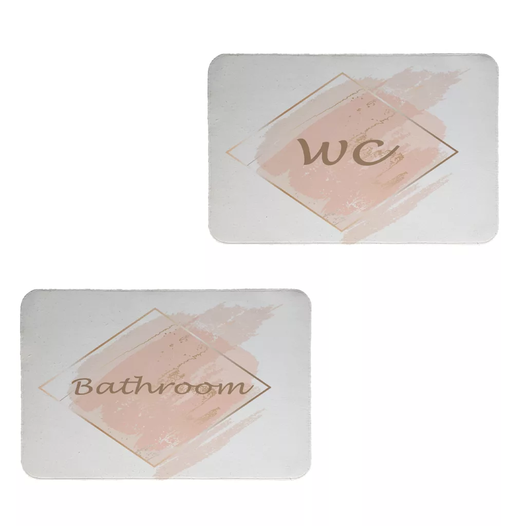 پادری طرح حمام و سرویس بهداشتی کد 8699 سایز 80×50 سانتی متر مجموعه دو عددی