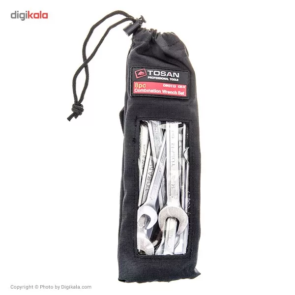 مجموعه 8 عددی آچار یکسرتخت - یکسررینگ توسن مدل T101-S8