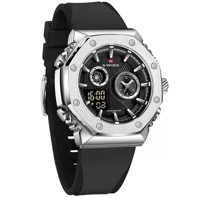 ساعت مچی دیجیتال مردانه نیوی فورس مدل NF9216 S B B