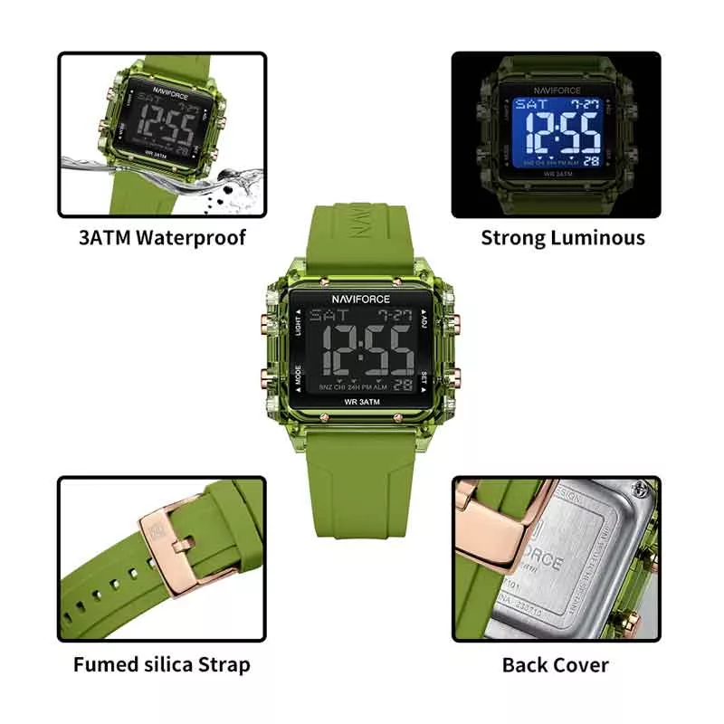 ساعت مچی دیجیتال نیوی فورس مدل NF7101 GN GN