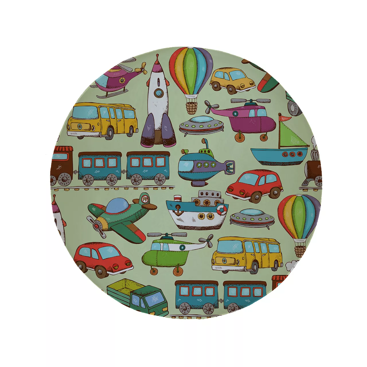 پادری مدل دایره طرح اسباب بازی کد 8454 سایز 90 × 90 سانتی متر