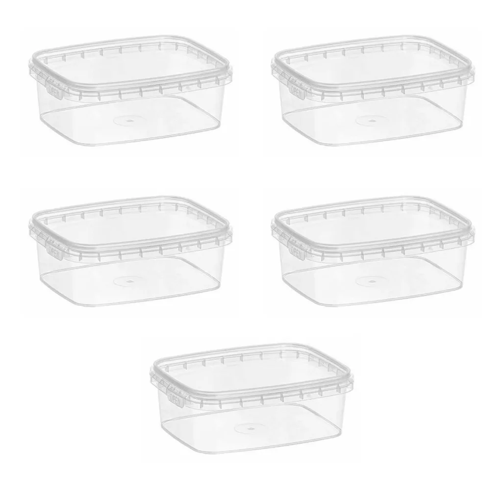 ظرف نگهدارنده مدل مستطیل PM250 بسته 5 عددی