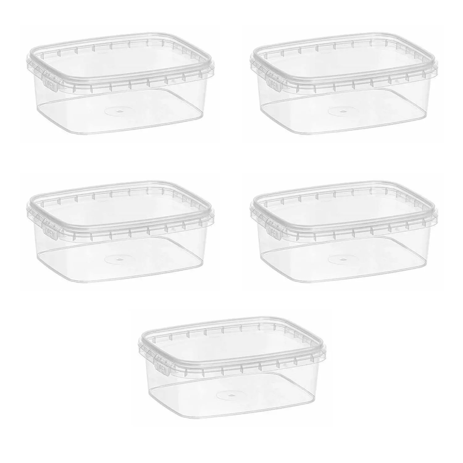 ظرف نگهدارنده مدل مستطیل PM250 بسته 5 عددی