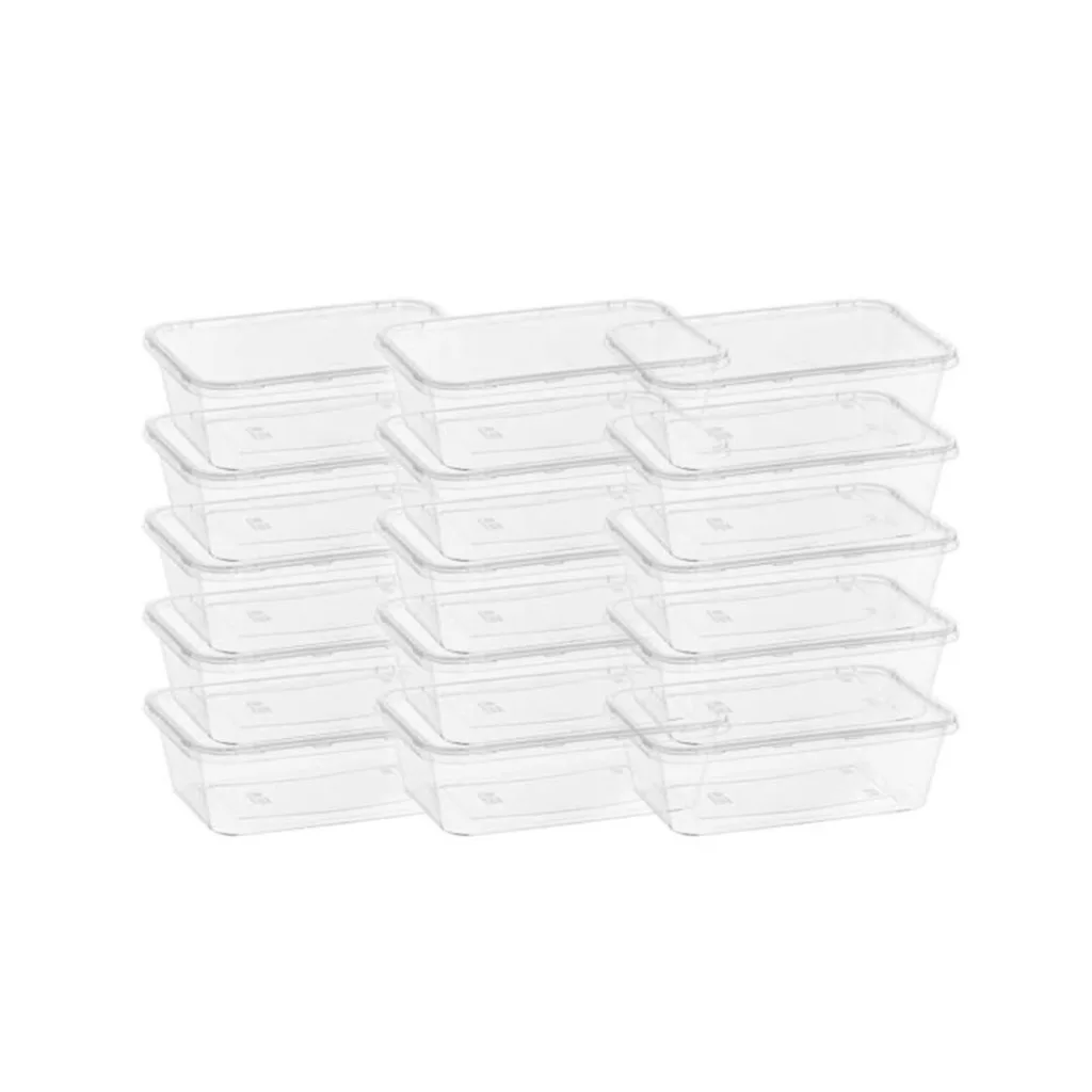 ظرف نگهدارنده مدل فریزری شفاف 1500 بسته 15 عددی