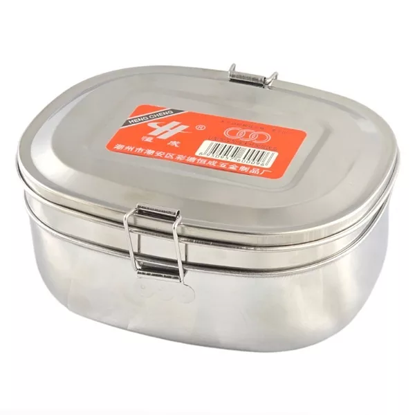 ظرف غذا مدل استیل کتابی دو طبقه کد 1416