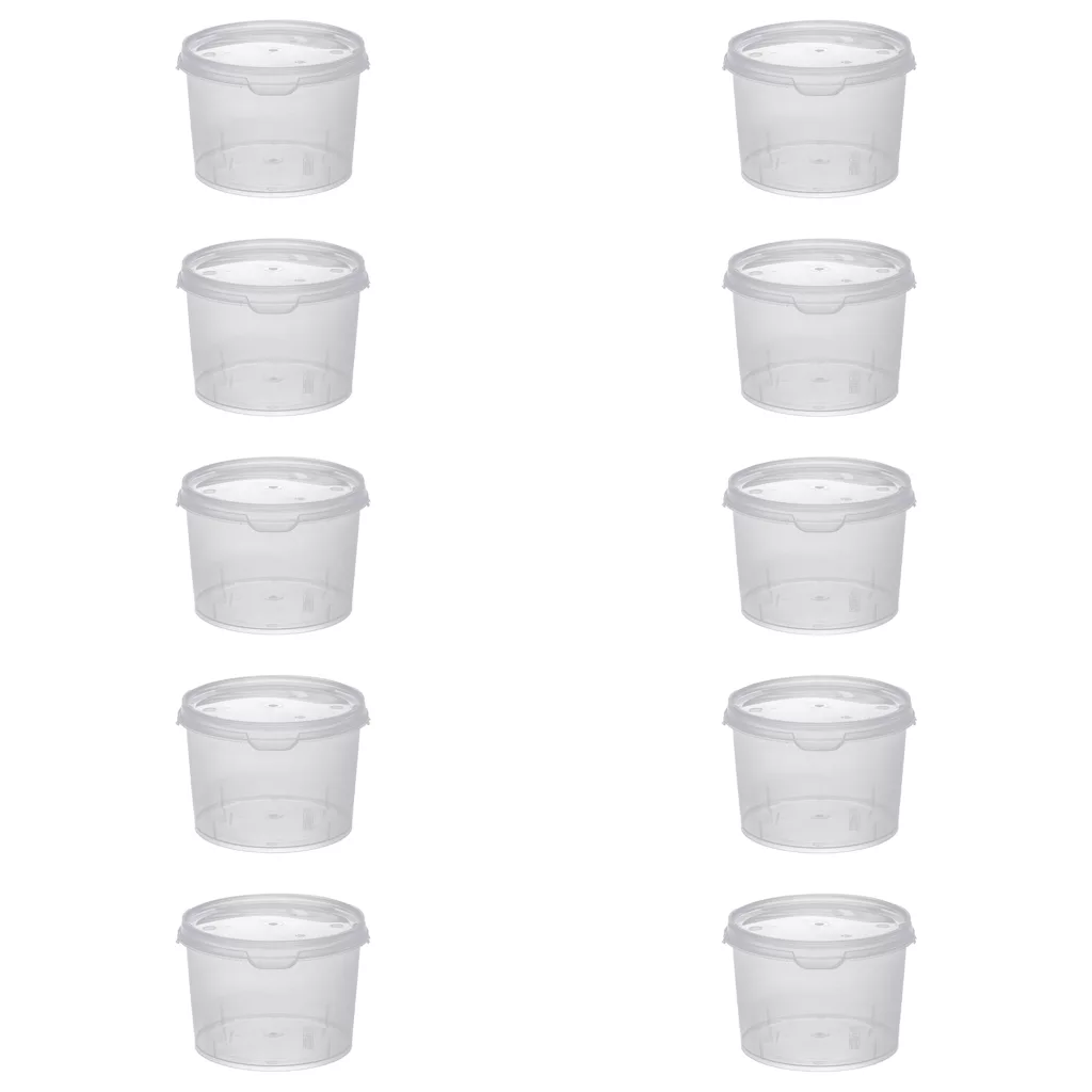 ظرف نگهدارنده مدل مایکروویوی سطلی 610 کد 1326 بسته 10 عددی