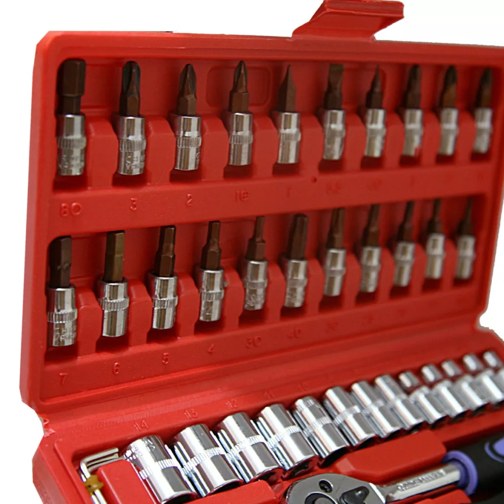 مجموعه 46 عددی اچار و سری بکس مدل BT-0046