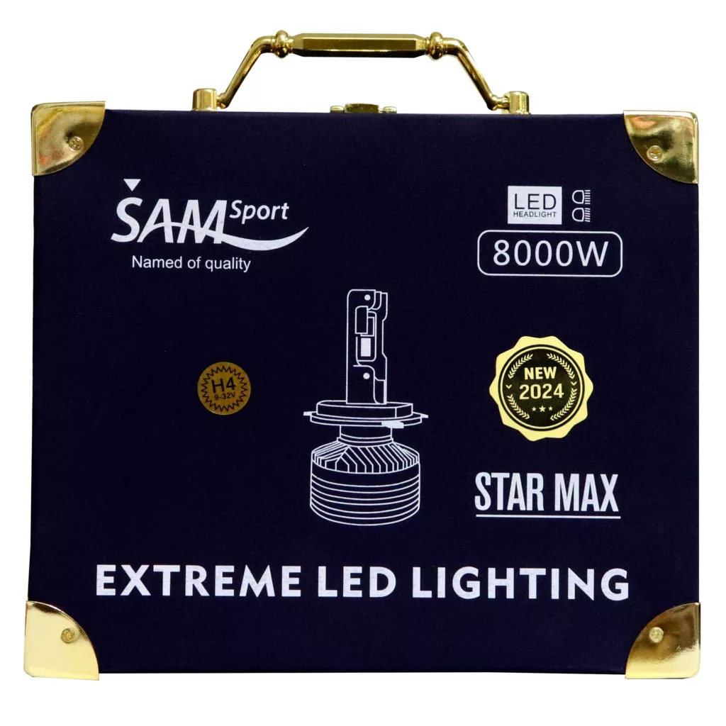 هدلایت سام مدل Star Max پایه H4 مجموعه دو عددی