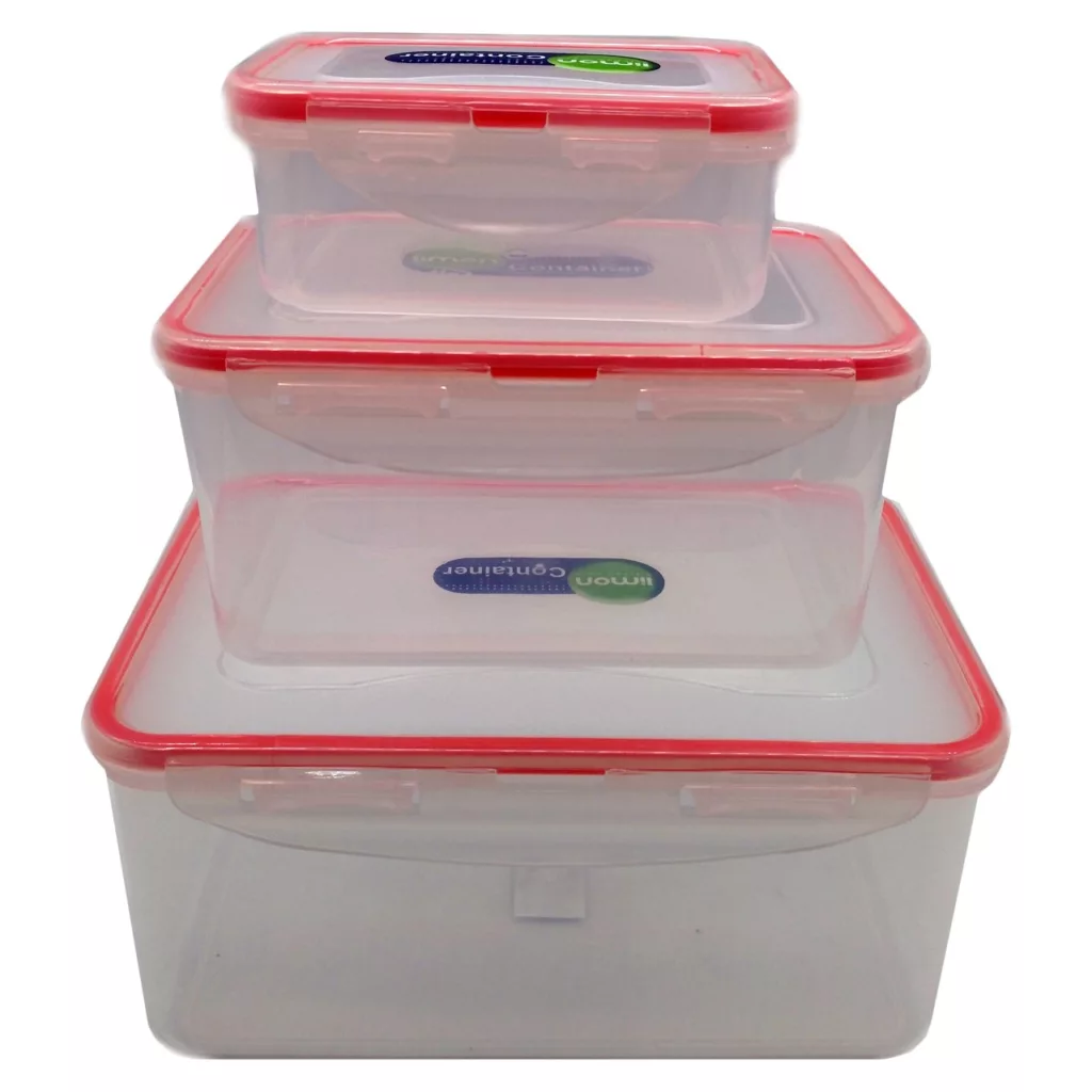 ظرف نگهدارنده لیمون صورتی بسته 3 عددی