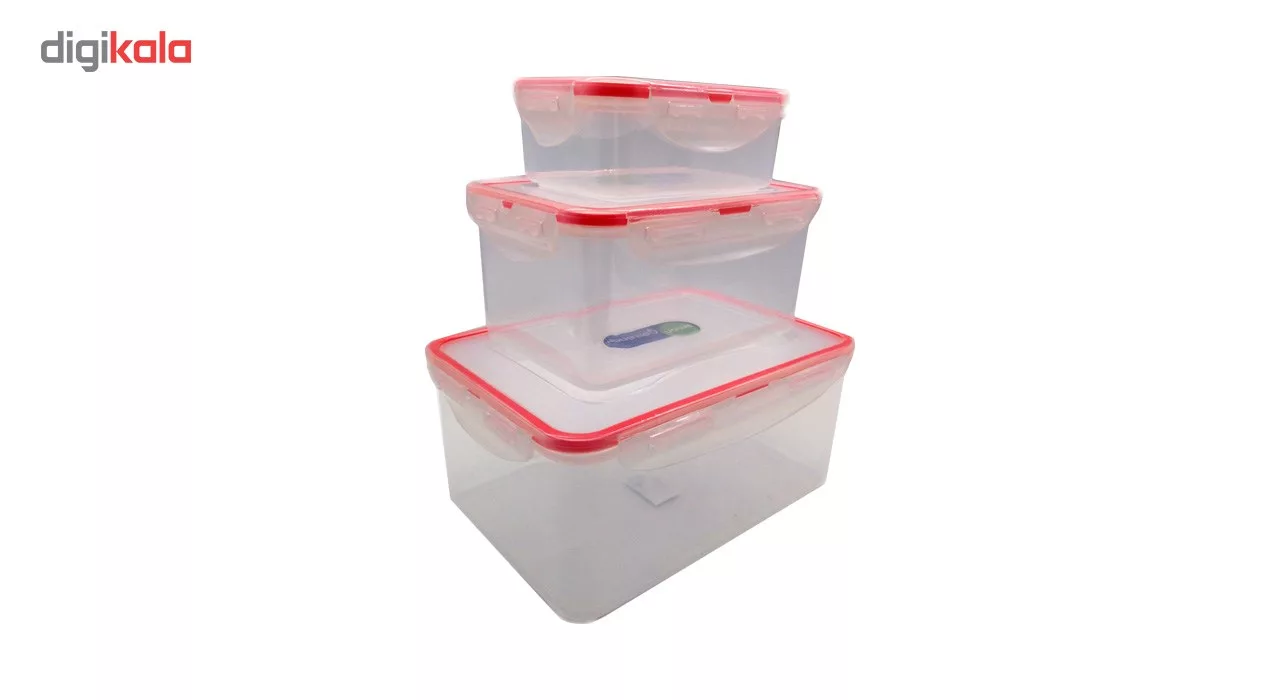 ظرف نگهدارنده لیمون صورتی بسته 3 عددی