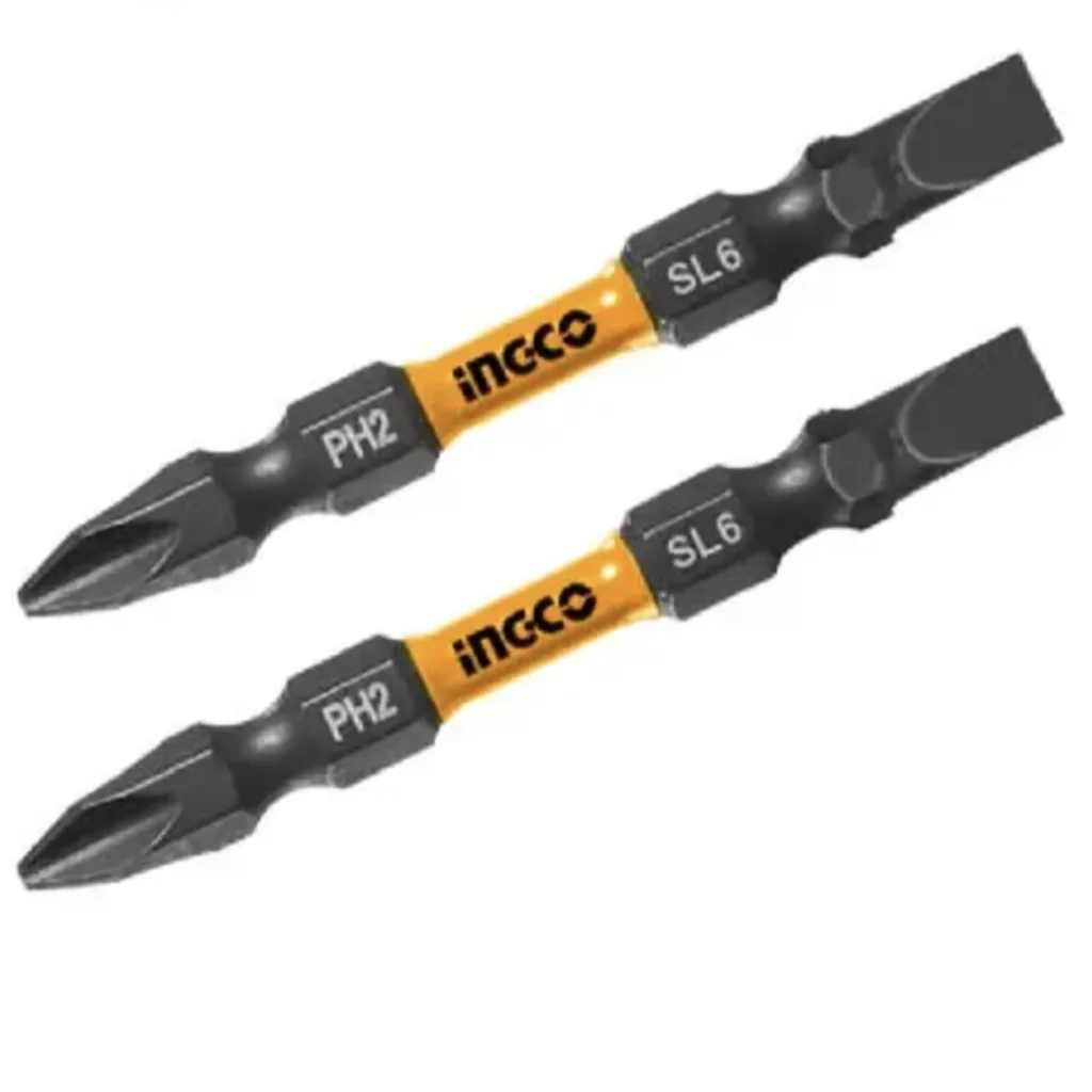 سرپیچ گوشتی یکسر تخت یکسر چهارسو    اینکو   مدل SDBIM72HL665 مجموعه 2 عددی