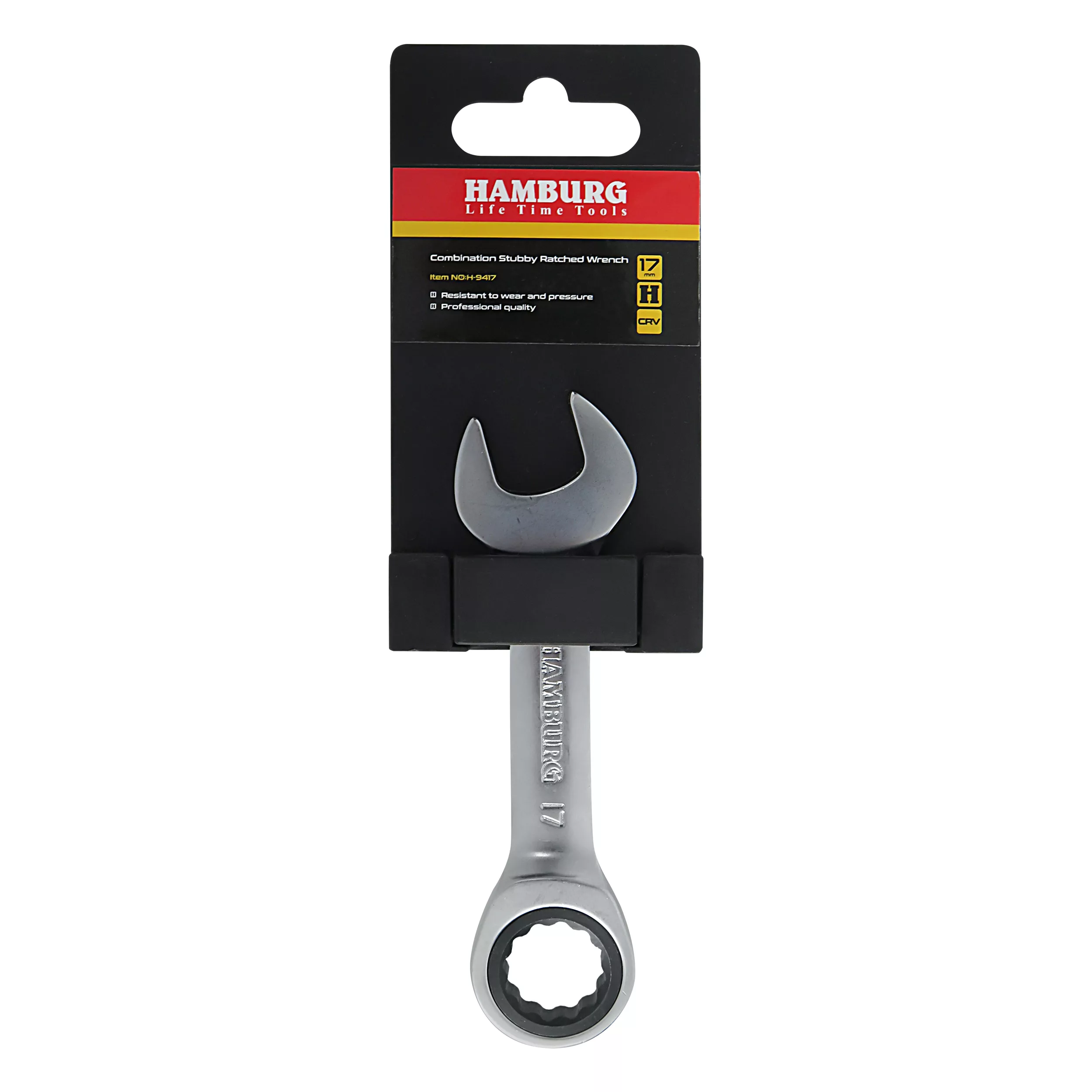 آچار یکسر تخت یکسر جغجغه ای هامبورگ مدل HAMBURG -17 MM سایز 17 میلی متر