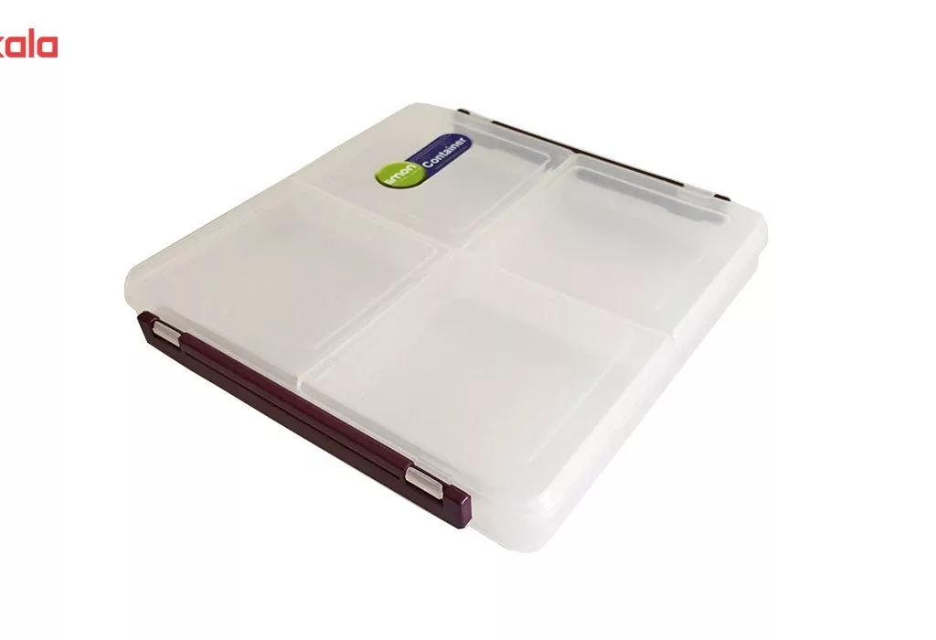 ظرف نگهدارنده پلاستیکی لیمون مدل ZNP002 چهار خانه متوسط