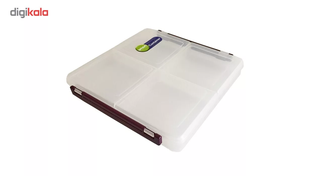 ظرف نگهدارنده پلاستیکی لیمون مدل ZNP002 چهار خانه متوسط