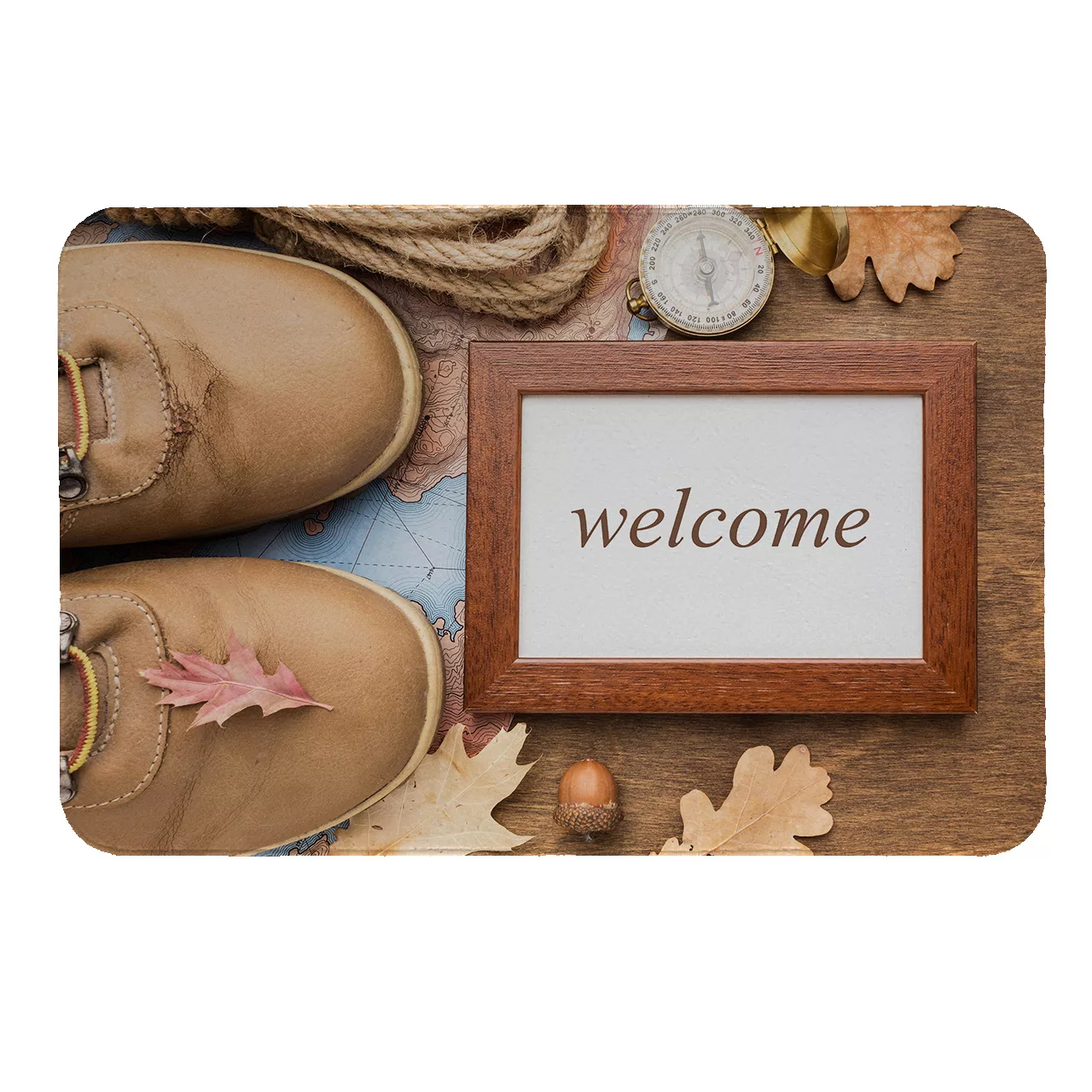 پادری طرح welcome کد 8477 سایز 80 × 50 سانتی متر