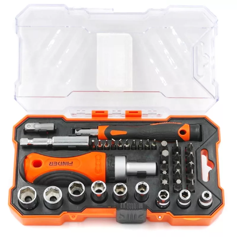 پیچ گوشتی و سری پیچ گوشتی فایندر مدل 193235 مجموعه 38 عددی