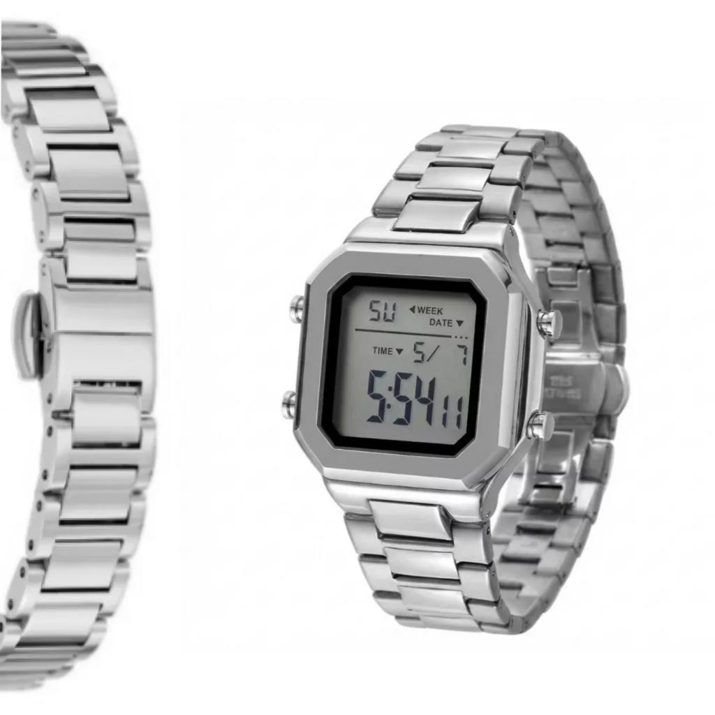 ساعت مچی دیجیتال مردانه مدل اسپرت بند استیل کرنوگراف ضد آب استخری کد ۲