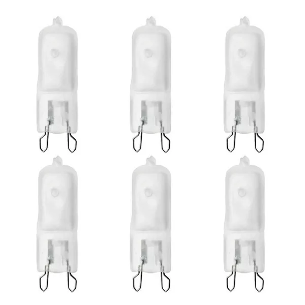 لامپ هالوژن 40 وات مدل H6 پایه G9 بسته 6 عددی