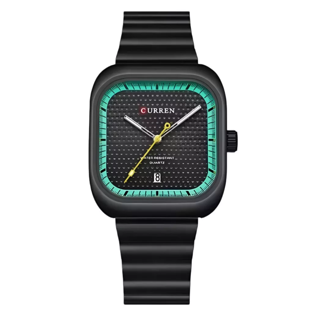 ساعت مچی عقربه‌ای مردانه کوارتز مدل بند ریلی کلاسیک کد 04