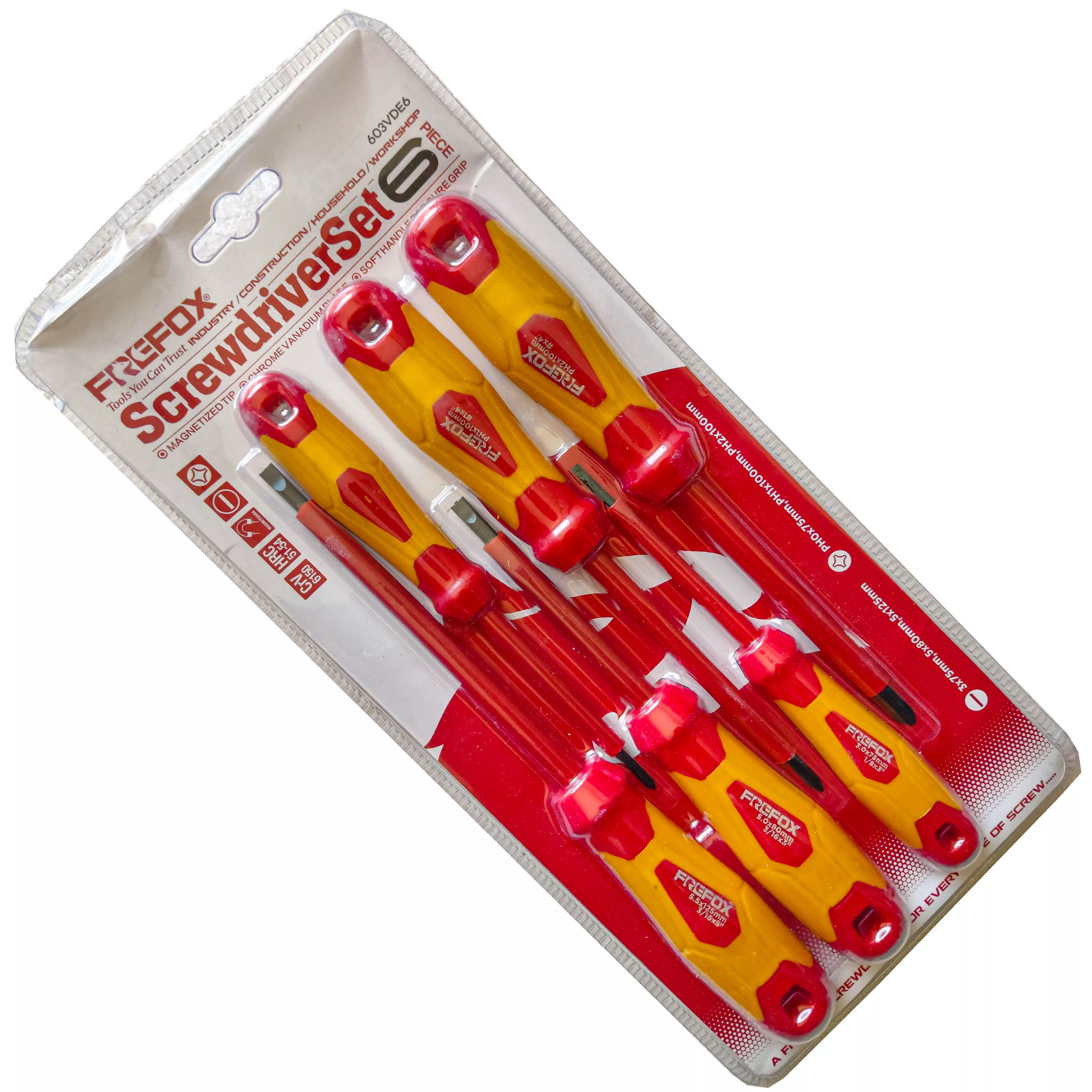 پیچ گوشتی فری فاکس مدل 603 VDE6 بسته 6 عددی