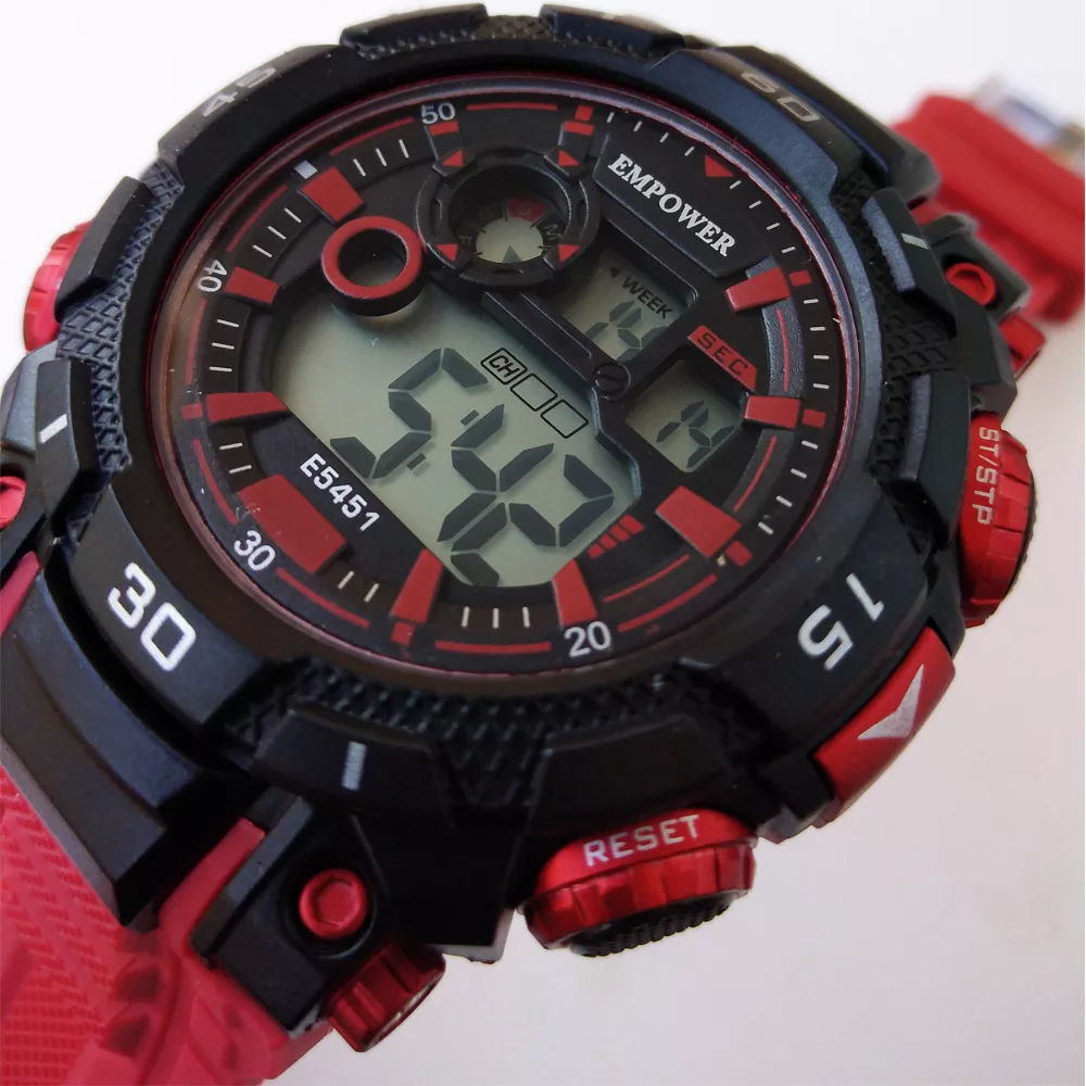 ساعت مچی دیجیتال مردانه امپاور مدل اسپرت ضدآب استخری چراغدارSPORT کد 75