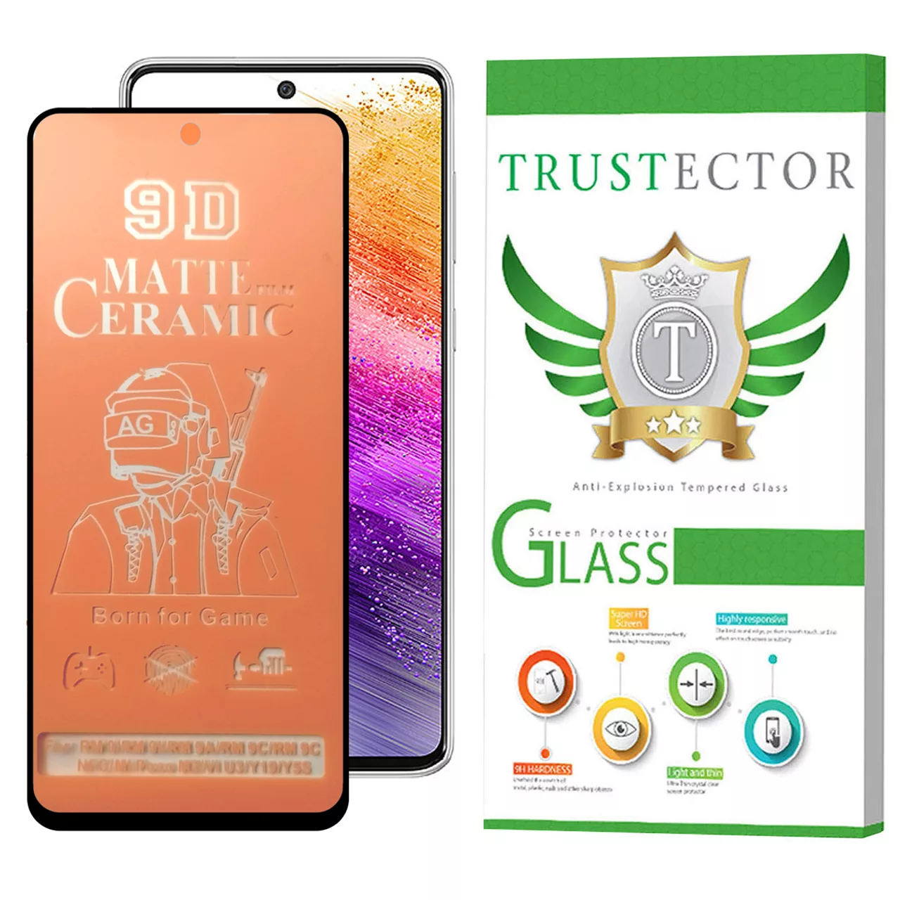 محافظ صفحه نمایش سرامیکی مات تراستکتور مدل CATA مناسب برای گوشی موبایل سامسونگ Galaxy A73