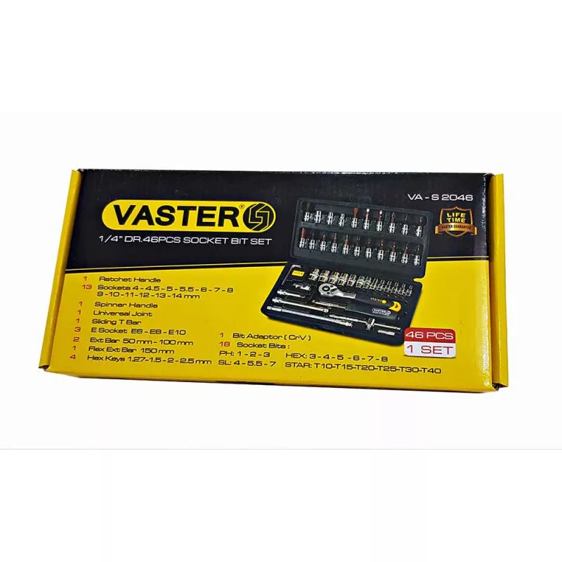 آچار بکس واستر مدل VAST - 46 مجموعه 46 عددی