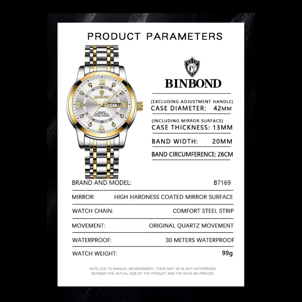 ساعت مچی عقربهای کوارتز مردانه بین باند مدل لوکس کلاسیک دی دیت بند طرح بافت قفل مخفی کد ۹