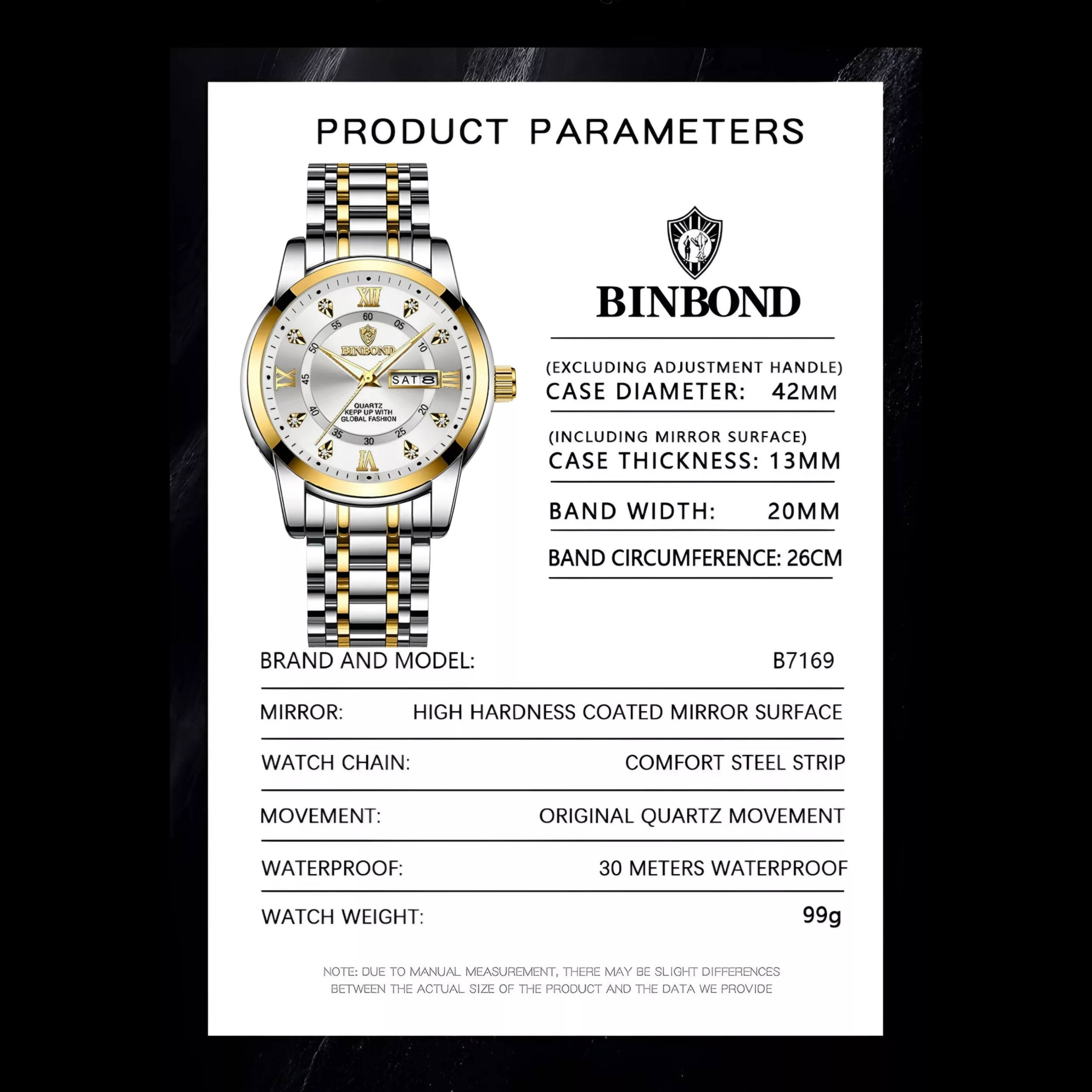 ساعت مچی عقربهای کوارتز مردانه بین باند مدل لوکس کلاسیک دی دیت بند طرح بافت قفل مخفی کد ۹