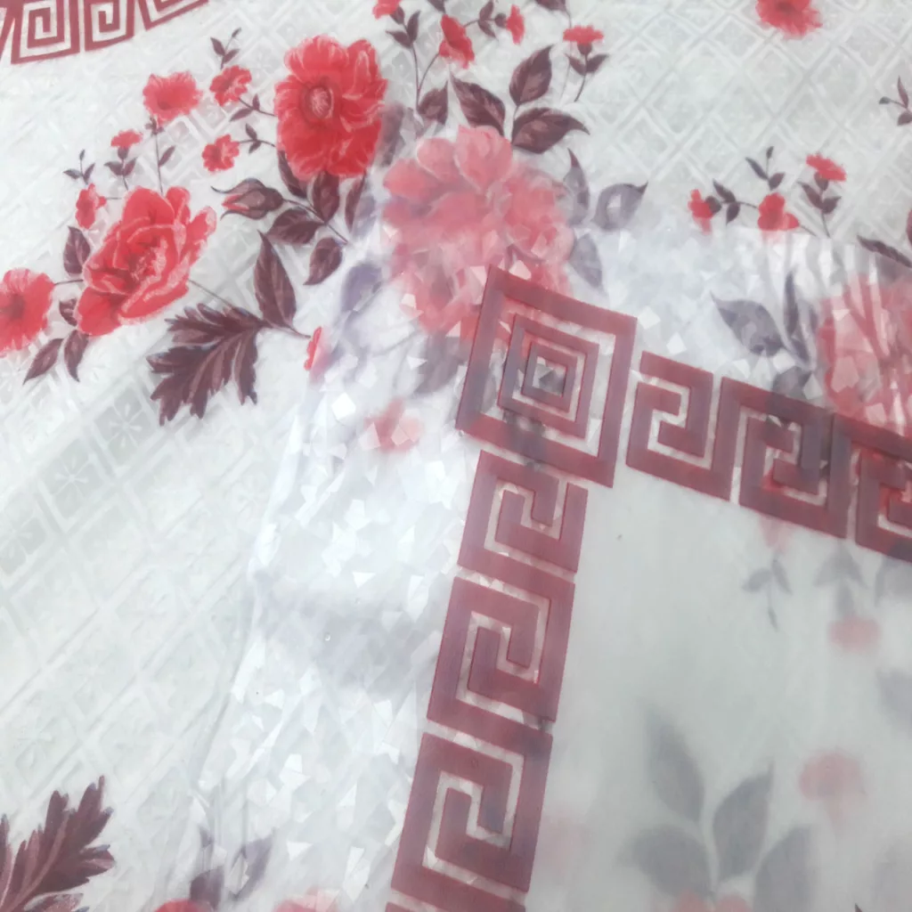 سفره 4 نفره طرح گل رز قرمز کد GIT45