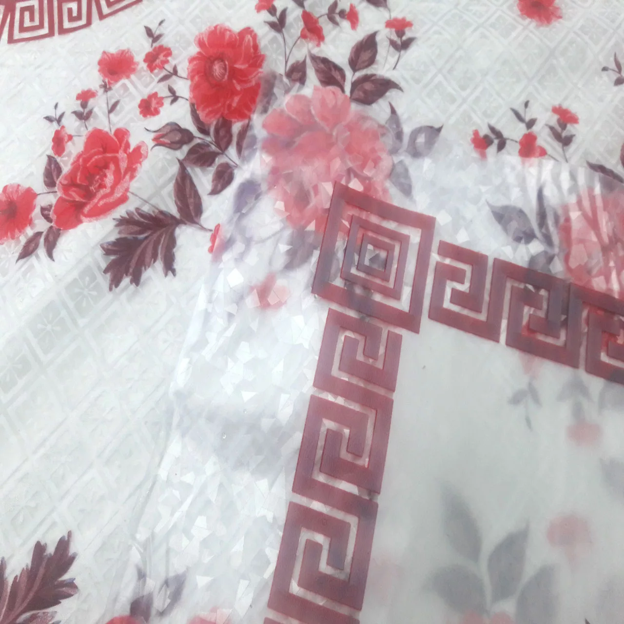 سفره 4 نفره طرح گل رز قرمز کد GIT45