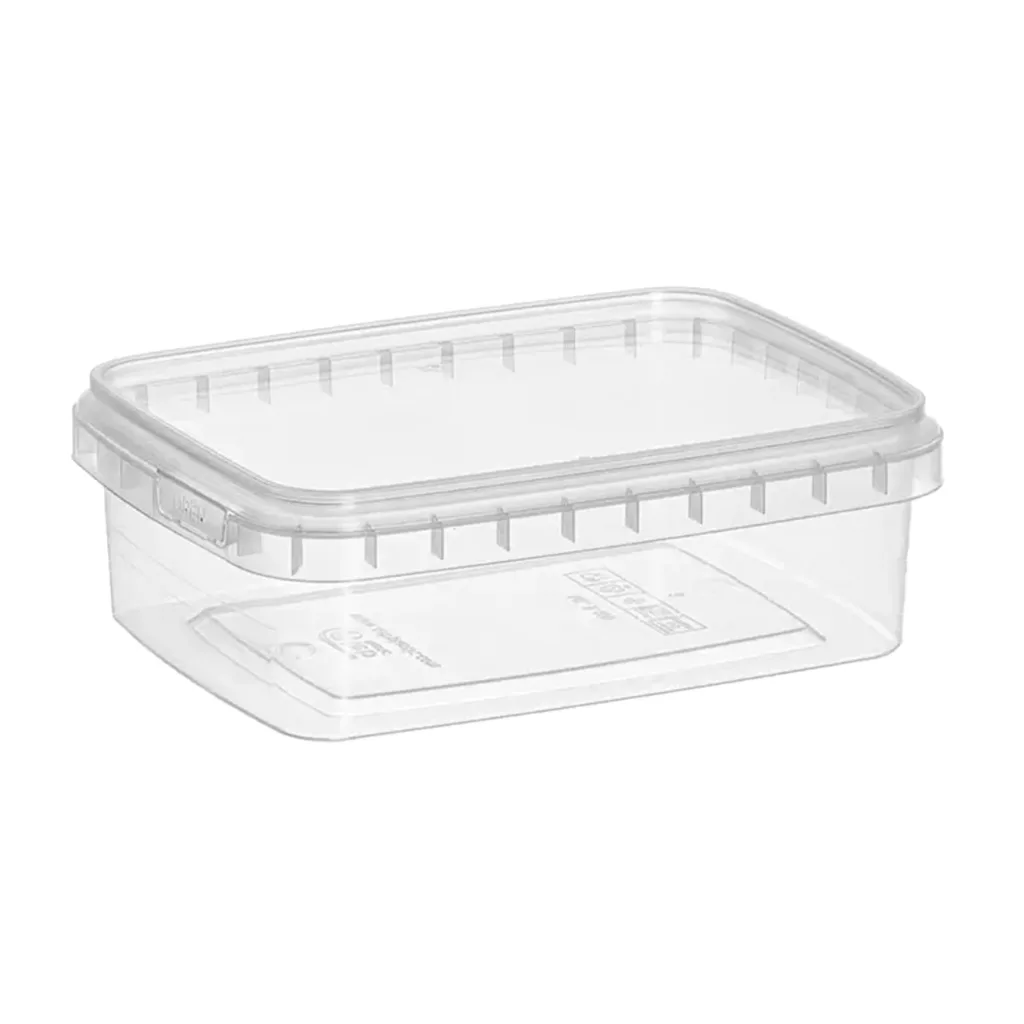 ظرف نگهدارنده طب پلاستیک مدل ماکروویوی کد 400cc  بسته 16 عددی