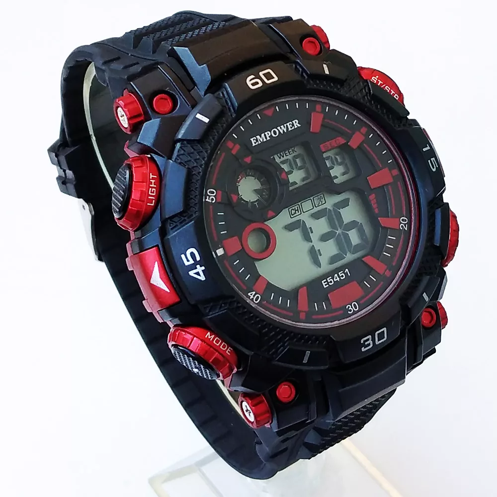 ساعت مچی دیجیتال مردانه مدل استخری اسپرت ضدآب چراغدار SPORT خطیE54M51