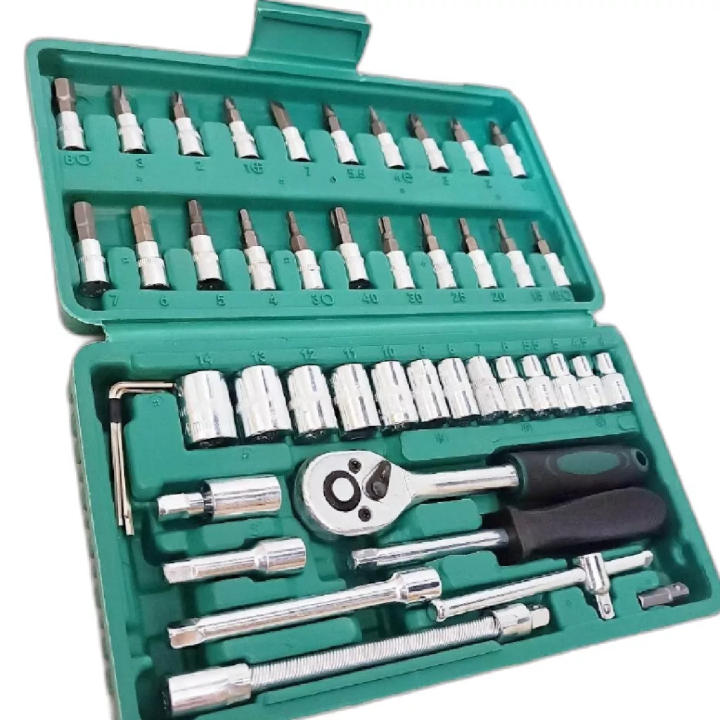 آچار بکس کد s113 مجموعه 46 عددی