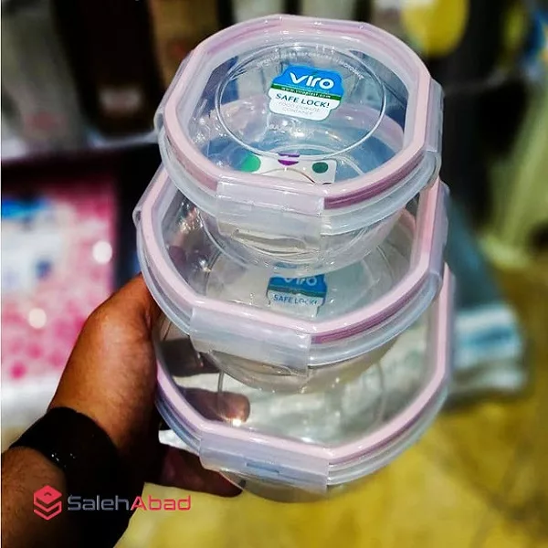 ظرف نگهدارنده ویرو پلاستیک کد 1700 بسته 3 عددی