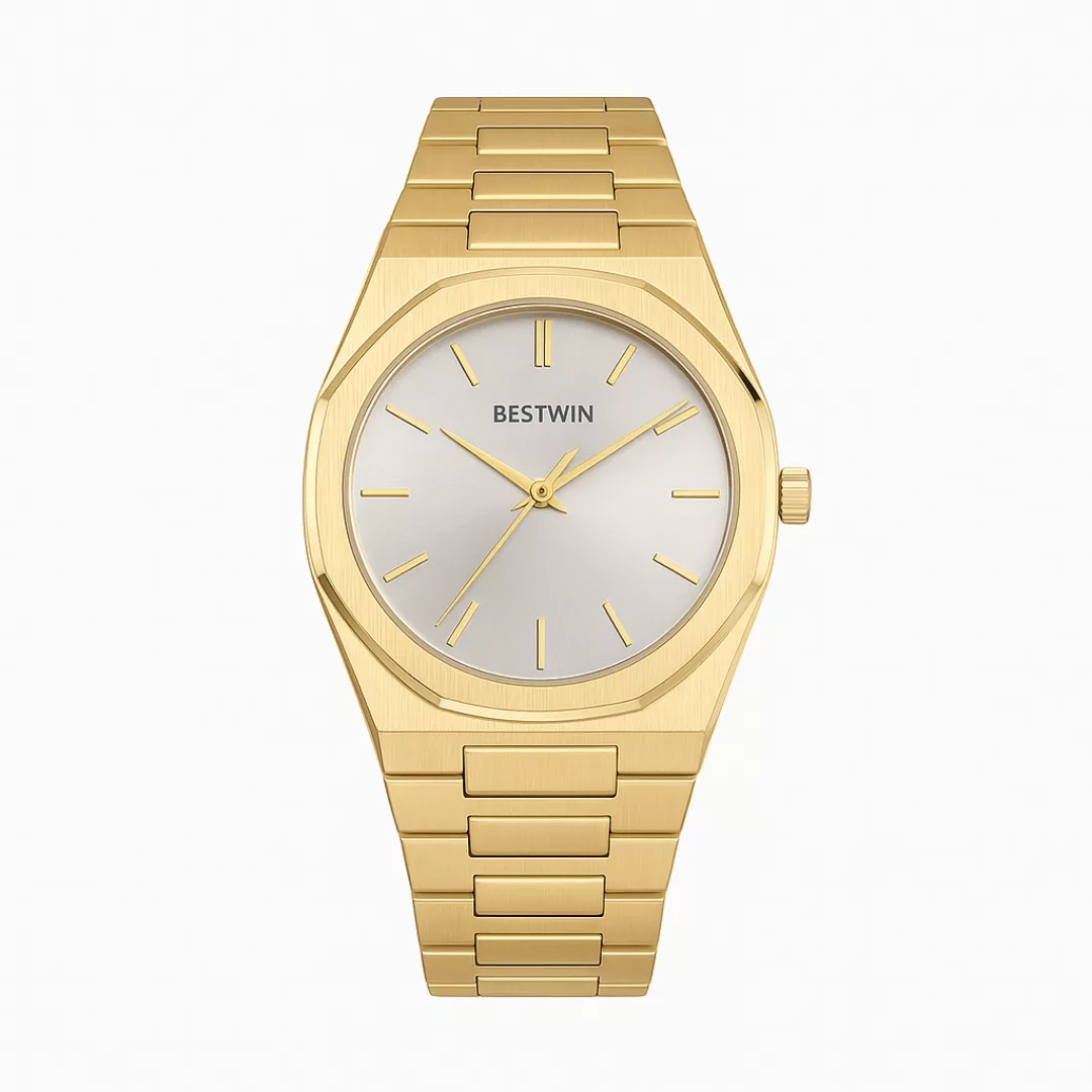 ساعت مچی عقربه‌ای کوارتز مردانه بست وین مدل کلاسیک بند استیل کد ۱