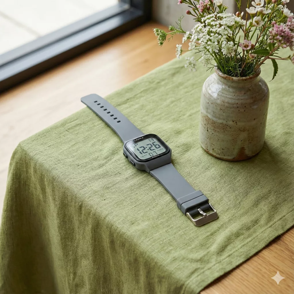 ساعت مچی دیجیتال لاسیکا مدل اسپرت تک زمانه کرنوگراف بند پیو کد L5