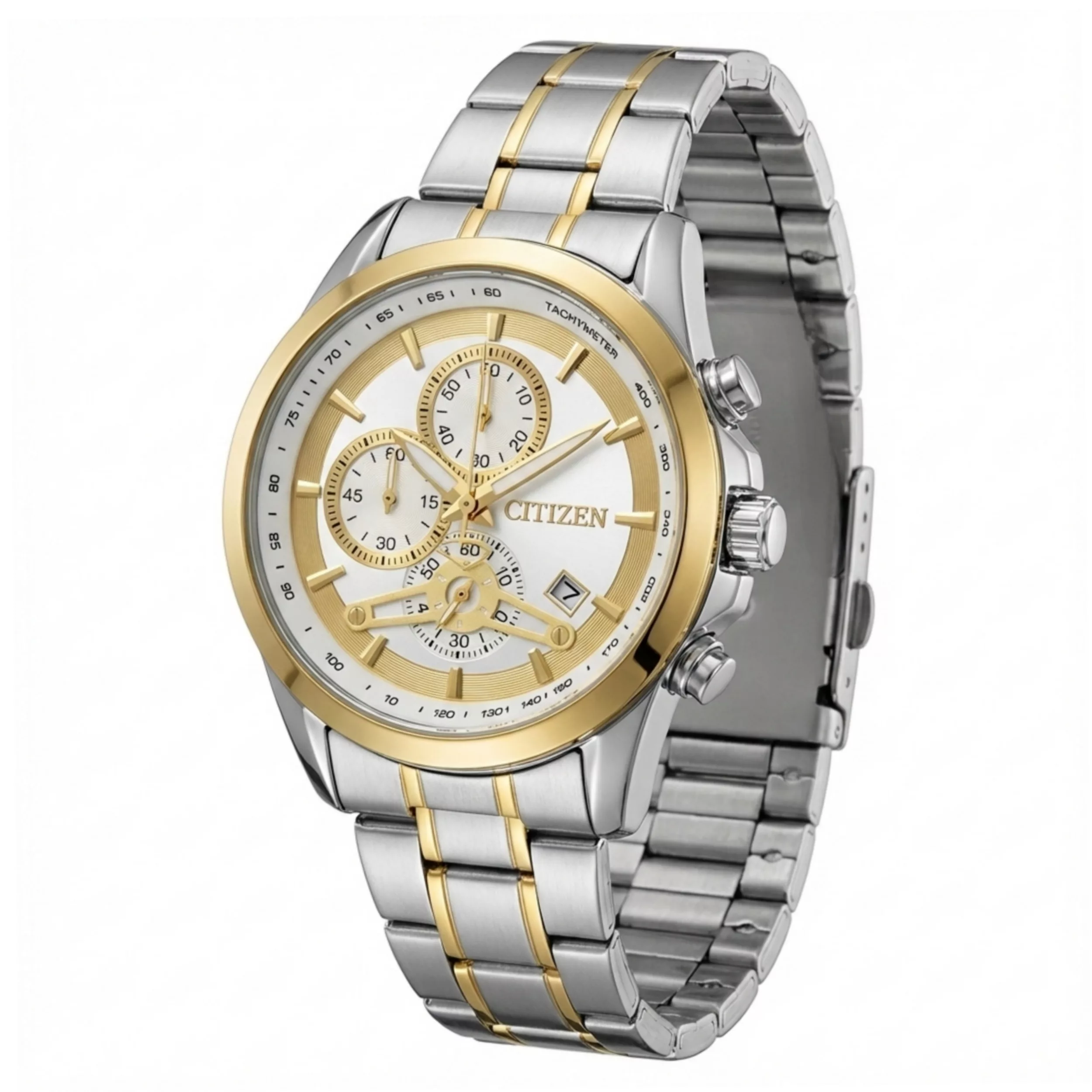 ساعت مچی عقربه‌ای کوارتز مردانه مدل کلاسیک لوکس سه موتور فعال کرنوگراف بند استیل کد C2