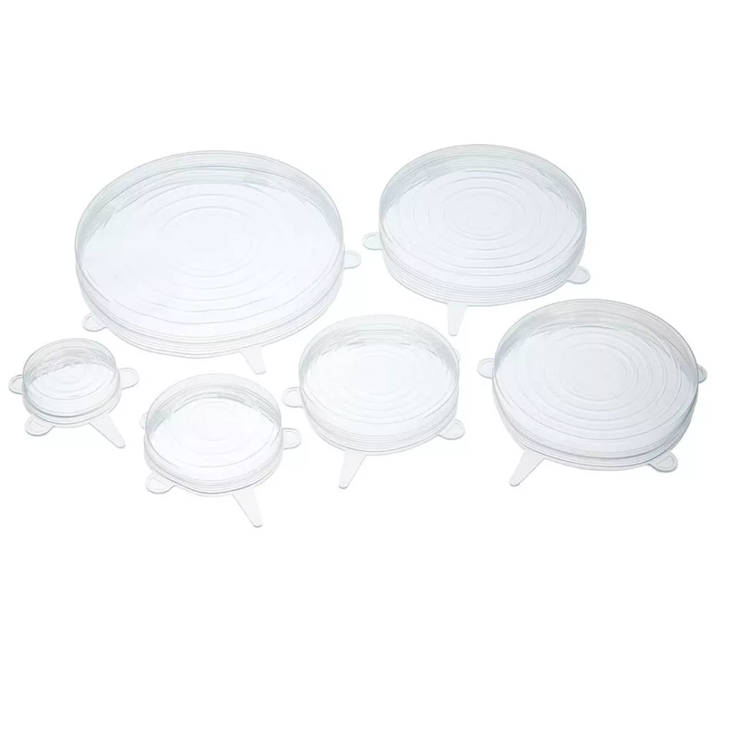 درپوش ظرف مدل سیلیکونی مجموعه 6 عددی