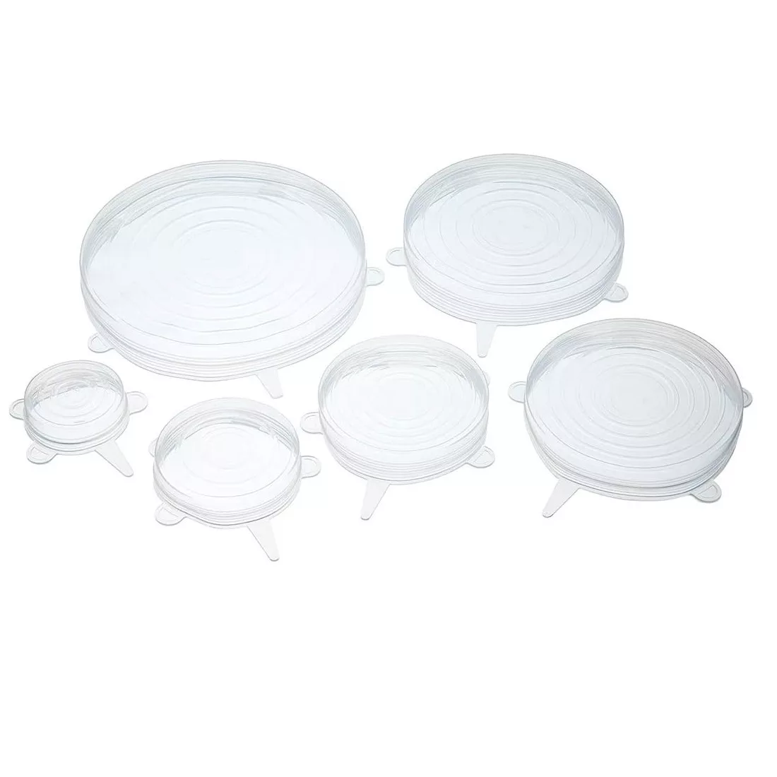 درپوش ظرف مدل سیلیکونی مجموعه 6 عددی