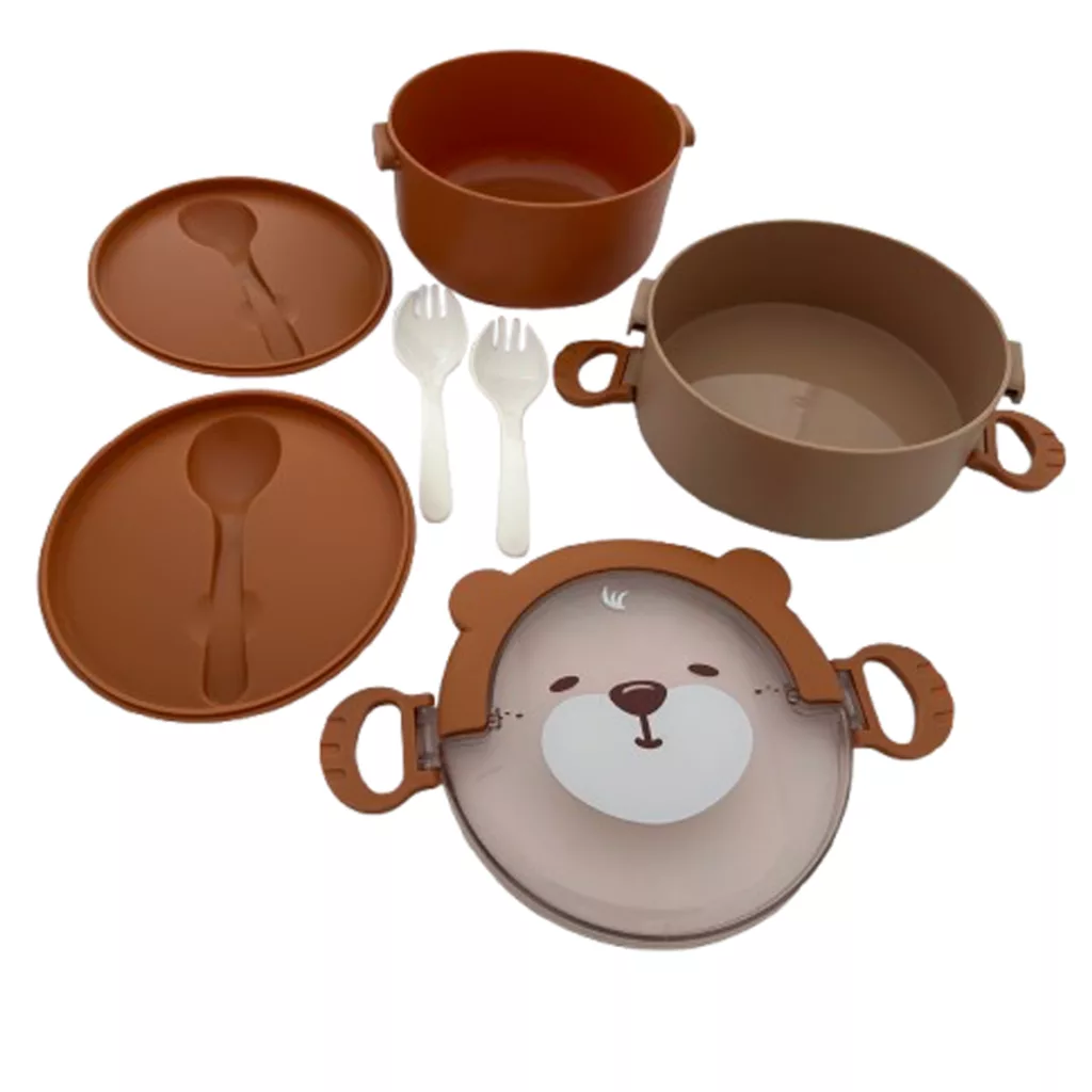 ظرف غذای کودک مدل خرسی کد 007