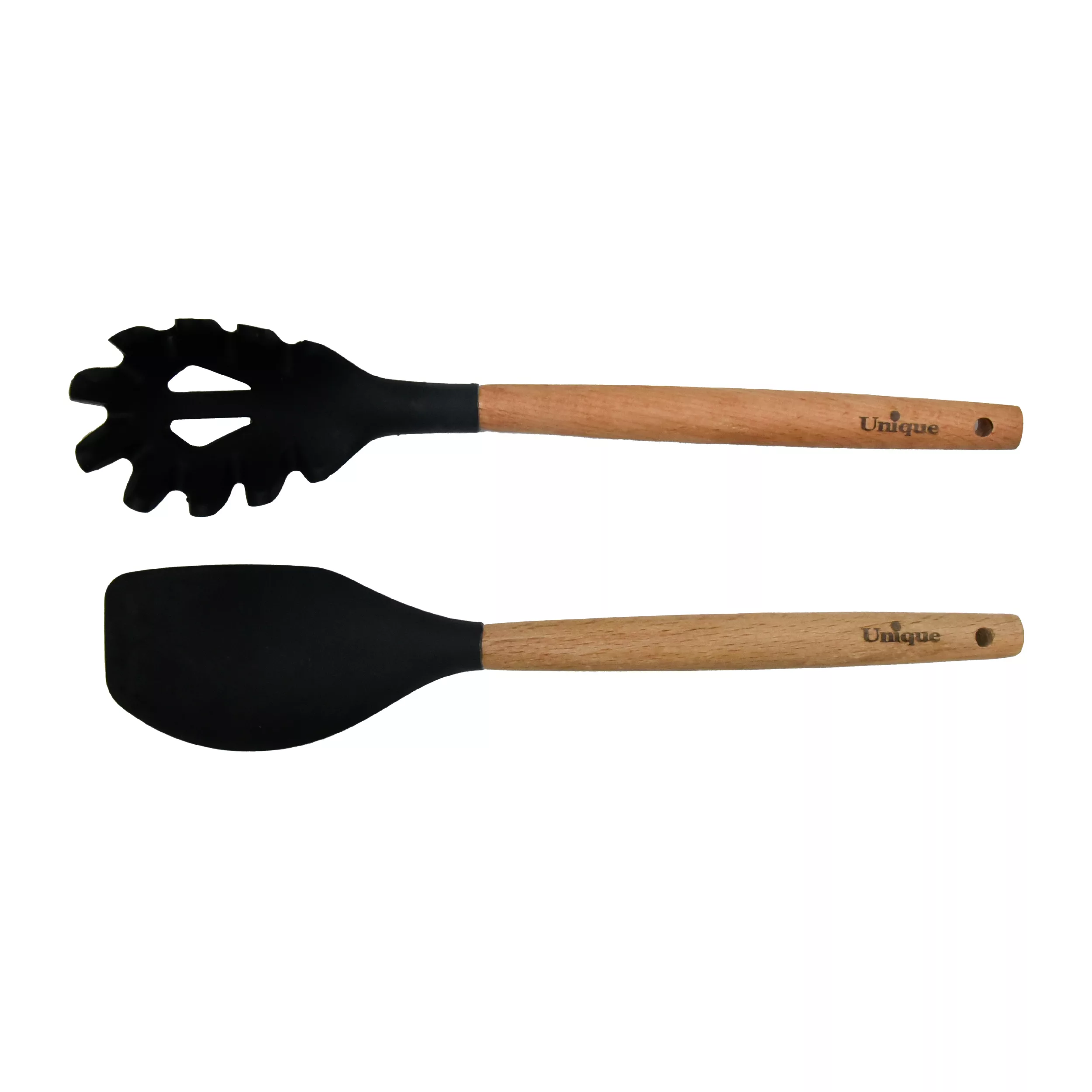 سرویس کفگیر و ملاقه 10 پارچه یونیک مدل دسته چوب M کد 1175