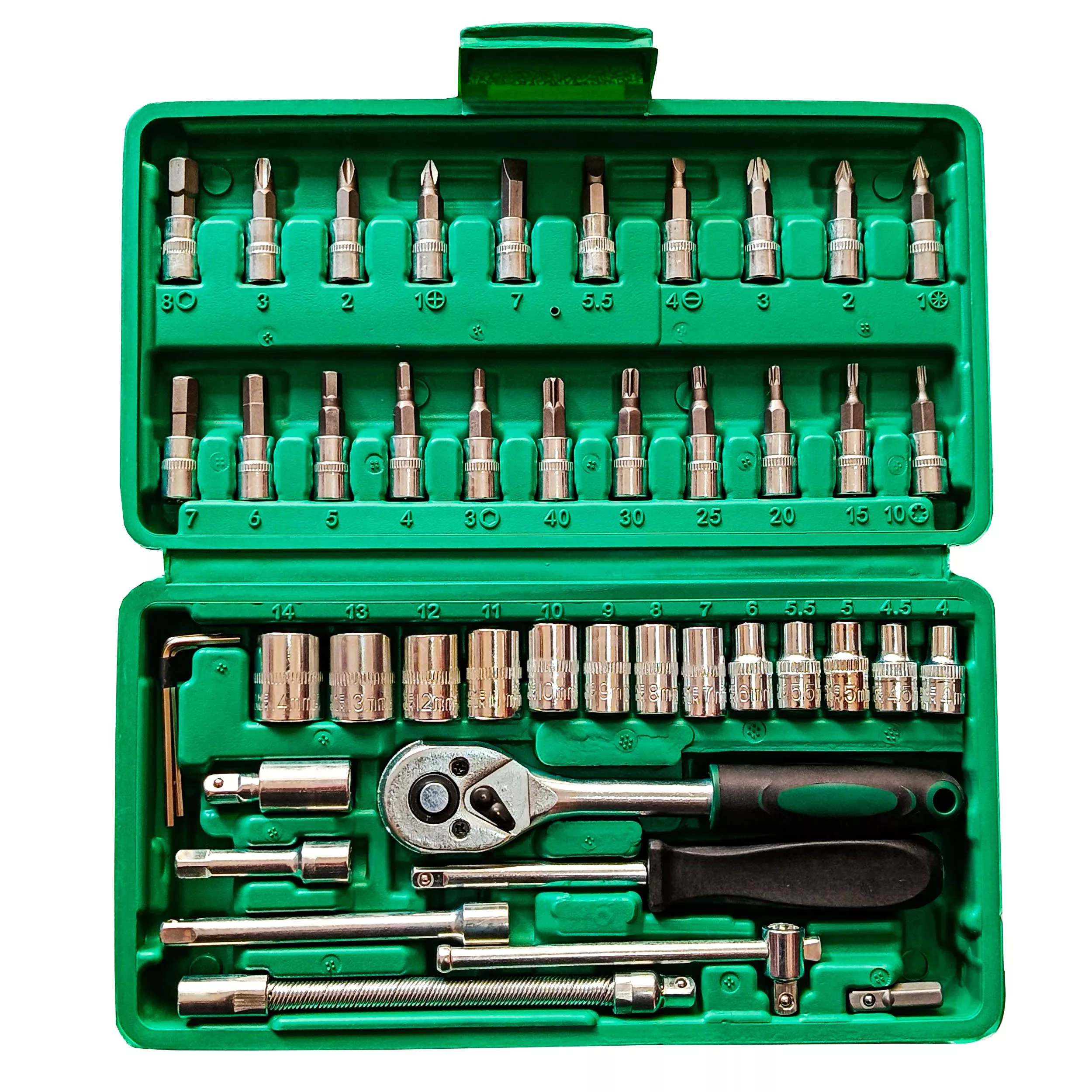 جعبه آچار بکس مدل ZX-852 مجموعه 46 عددی