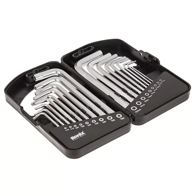 آچار آلن و ستاره ای رونیکس مدل 2051HEX-KEY مجموعه 18 عددی